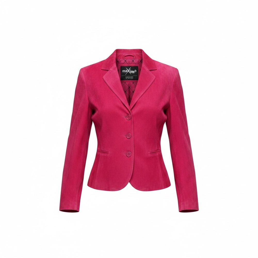 Wilson’s Maxima Fuchsia Suede Leather Women's Blazer